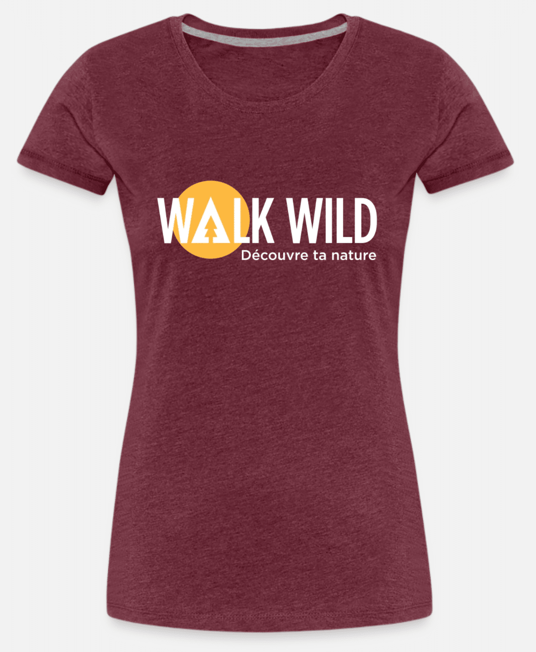 T-shirt femme bordeaux chiné